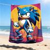 1 шт. Фланелевое одеяло Sonic для улицы для девочек, мягкое, легкое, идеально подходит для кемпинга и в качестве подарка, Цифровое