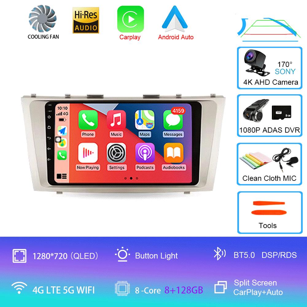 Android 14 Автомобильное радио для Toyota Camry 6 XV 40 50 2006 - 2011 Мультимедийный видеоплеер Навигация стерео GPS Нет 2din 2 din dvd