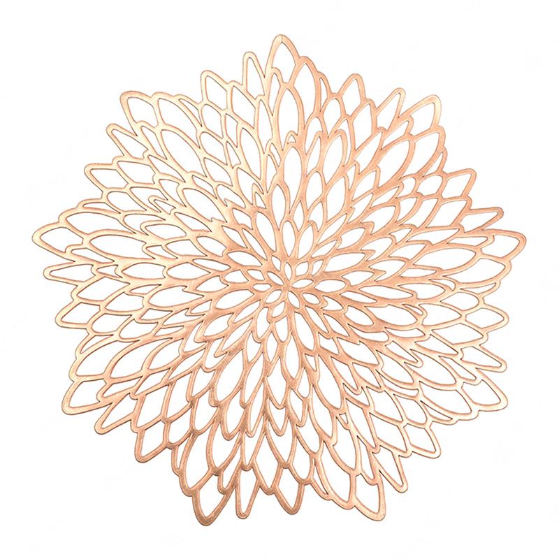 Круглая подставка под тарелку, термостойкие ПВХ коврики для стола с роскошной металлической глянцевой отделкой для декора на День благодарения, Рождество, свадебную вечеринку