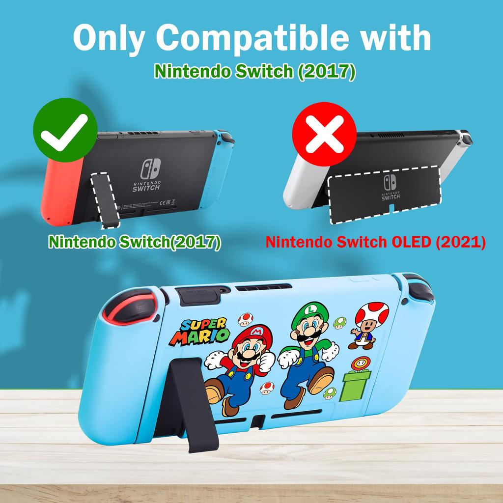 Чехол Xcitifun Nintendo Switch, чехол для Switch из термополиуретана для девочек, мальчиков, детей, милый защитный чехол с изображением персонажа из мультфильма, совместимый с чехлом Nintendo Switch