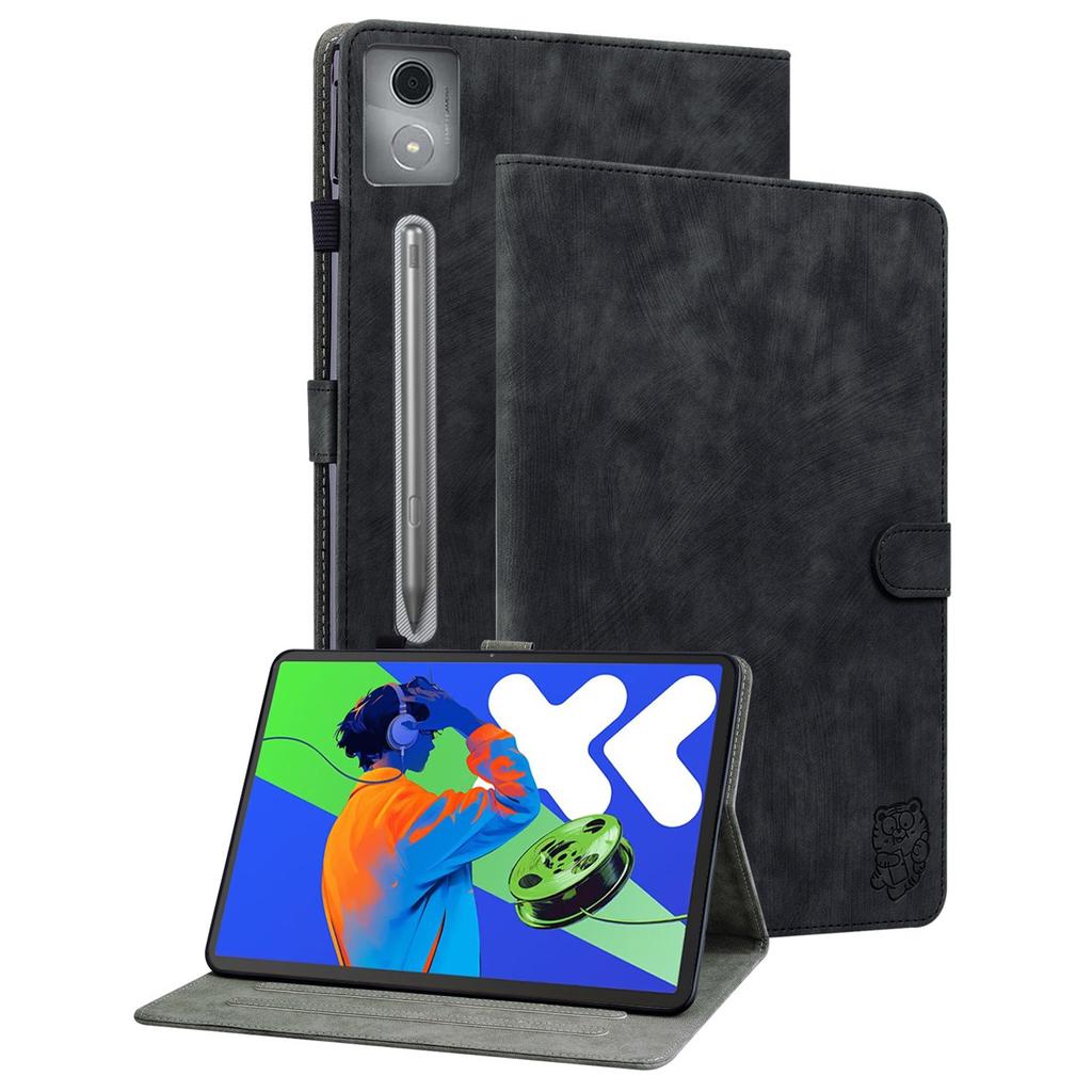 For Lenovo Tab P12 Pro 12.7 2025/Xiaoxin Pad Pro 12.7 (2025) Cases Tiger Imprint Anti-Scratch PU Leather Tablet Cover