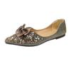 Ladies Shoes 2024 High Quality Shallow Women's Flats Fashion Butterfly-knot Daily Flats Women New Sequins Pointed Toe Flat Shoes