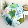 1pc Sea Turtle Print Folding Umbrella | Elegant Design, Fashionable Accessory, Durable Construction, Sturdy Ribs yy251107031