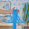 Solid Color Door Curtain Room Divider Tassel Curtain Retro Love Heart String Curtain  Home Decor