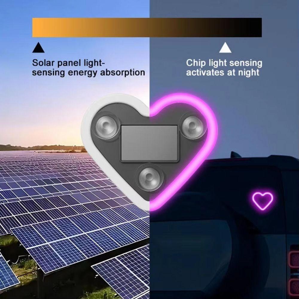 Беспроводная неоновая лампа в форме сердца, светодиодная подсветка, лампа для создания атмосферы в салоне автомобиля, украшение для мотоцикла