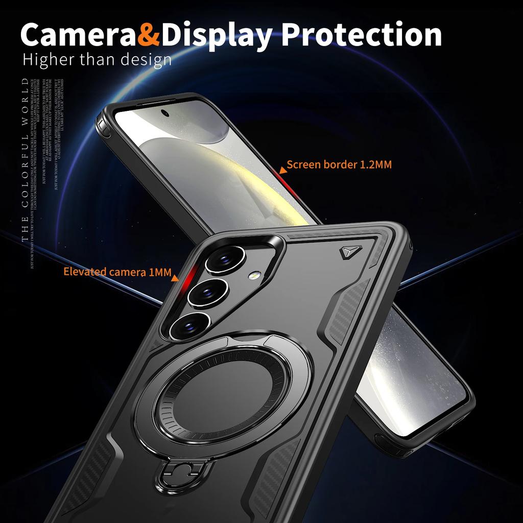 Чехол-подставка с кольцом для Samsung Galaxy S25 FE A17 5G S24 Plus S23 S22 Ultra A56 A36 A16 A55 A35 A15 Xcover 7 Задняя крышка Fundas
