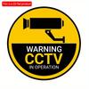 1 шт/2 шт 2d плоский деревянный знак "Предупреждение о работе системы видеонаблюдения", знак активной камеры - 20 см, предупреждающие знаки круглосуточной охраны (Круг), Предупреждающий знак олова
