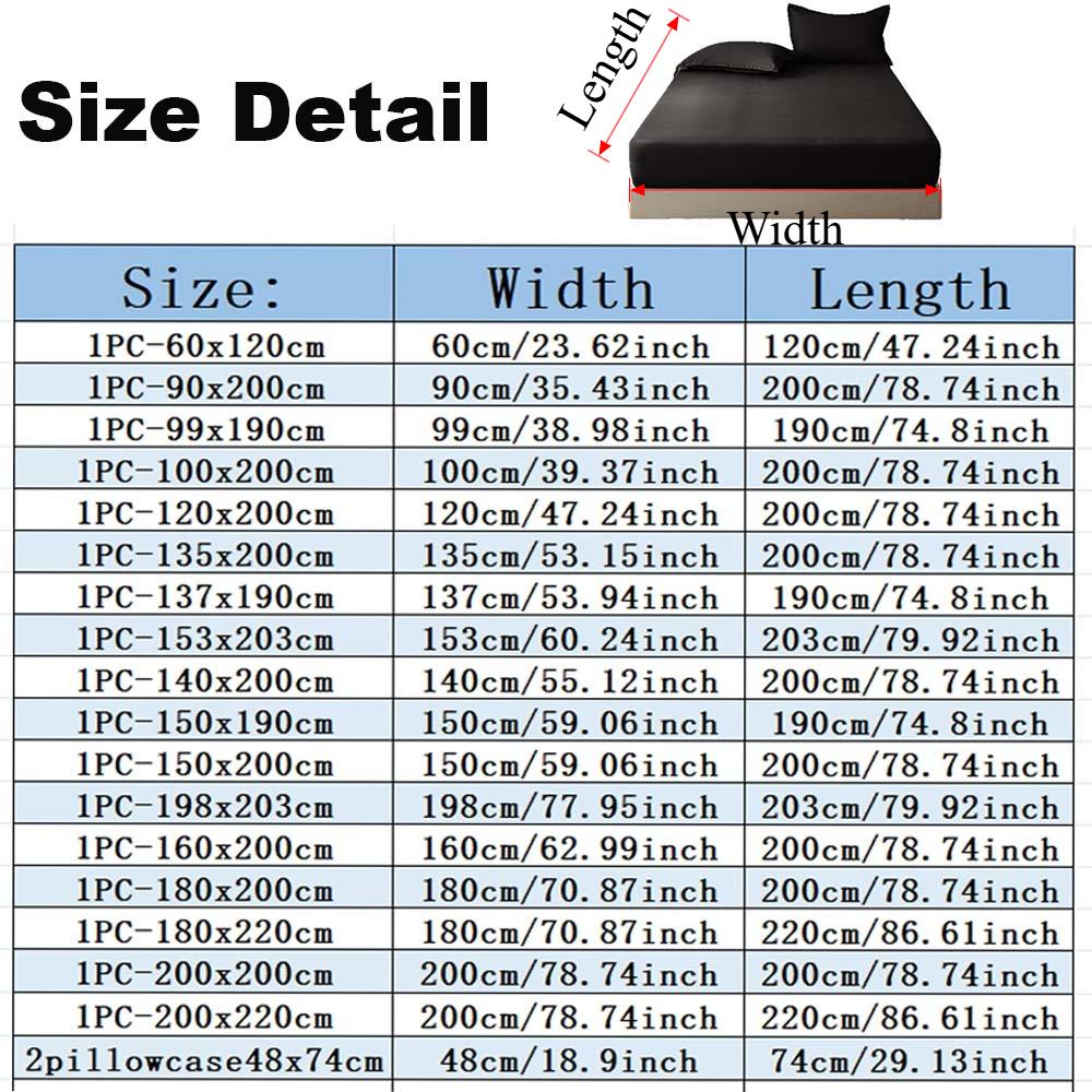 99/120/135/150/180/200cm Fitted Sheet Non-slip Single Double King Queen Size Mattress Cover Dustproof Bed Protector Bed Linens