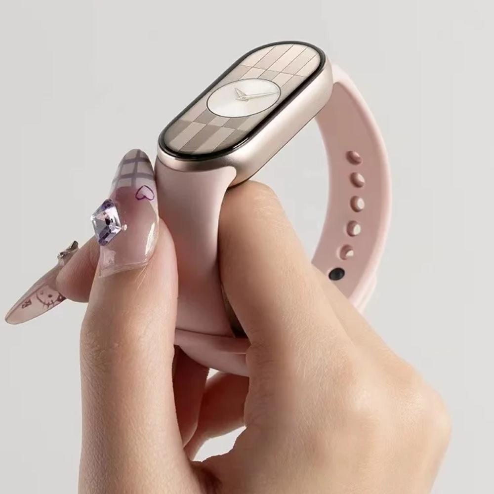 Официальный силиконовый ремешок для Xiaomi Mi Band 10 9 8 Sport Металлический браслет с кнопкой Наручный ремешок для Miband 9 8 Сменные аксессуары Ремешок