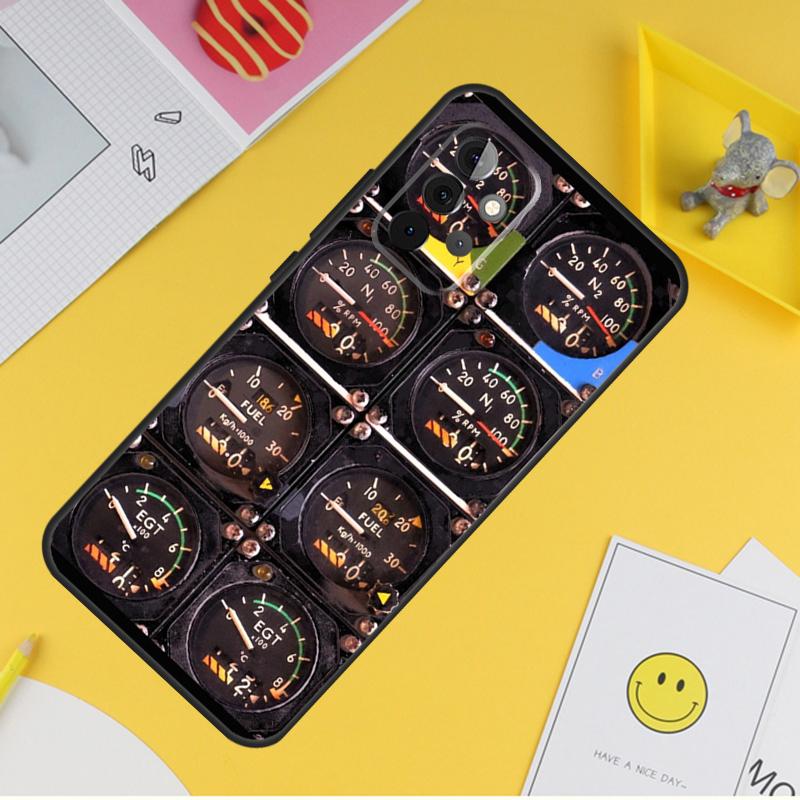 Flight Instruments Case For Samsung Galaxy A53 A33 A23 A13 A06 A56 A16 A36 A55 A35 A17 A54 A34 A14 A52 A32 A15