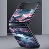 Розовый Закат Горы Жесткий ПК Чехол Для Телефона Для Samsung Galaxy Z Flip 7 6 5 4 Черный Чехол Для Galaxy Z Flip 3 Складной Корпус Fundas