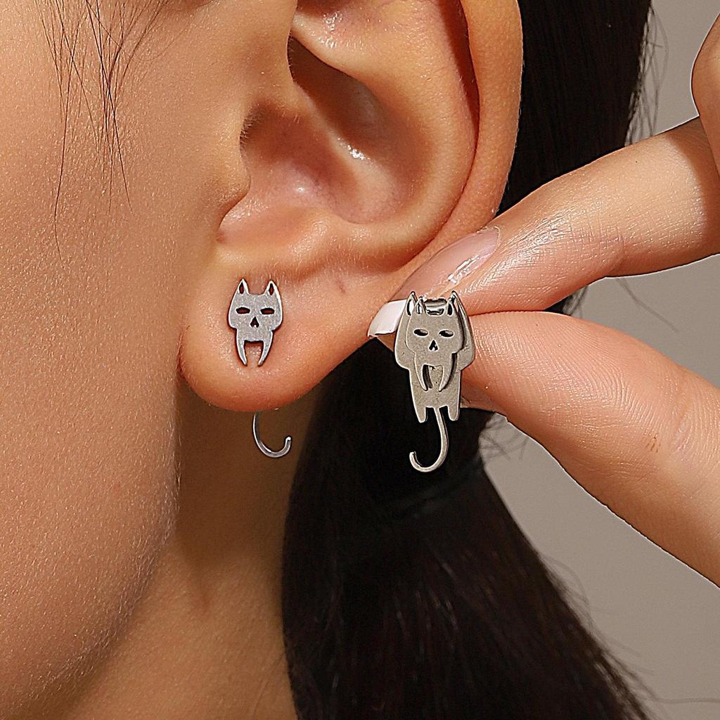 Геометрические двухслойные серьги с бриллиантами в форме треугольника для женщин