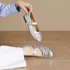New Model502-28 Hollow Mary Jane Shoes Women'S Summer Wear One-Word Belt Flat Shoes Ballet Single Shoes Women