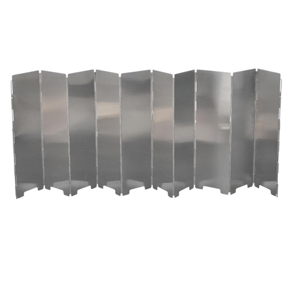 10 пластин ветрозащитный экран алюминиевый складной кемпинговый портативный ветрозащитный экран дефлектор ветрозащитный экран сверхлегкий уличный ветрозащитный экран