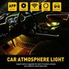 4in1 Car 6M LED Interior RGB Fiber Neon Optic EL Wire Strip Light Atmosphere APP