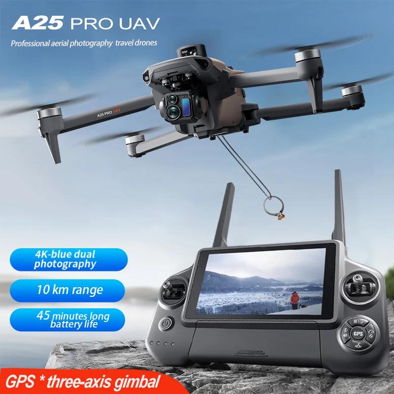 A25 PRO Профессиональный дрон GPS с камерой 8K 3-осевой подвес WIFI 360 обход препятствий сенсорный экран FPV бесщеточный RC квадрокоптер
