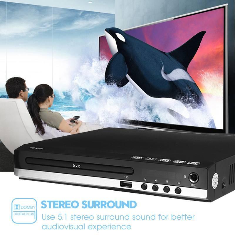 1080P DVD VCD-плеер Малый встроенный бытовой DVD-плеер высокой четкости Портативный видеоплеер для CD-дисков
