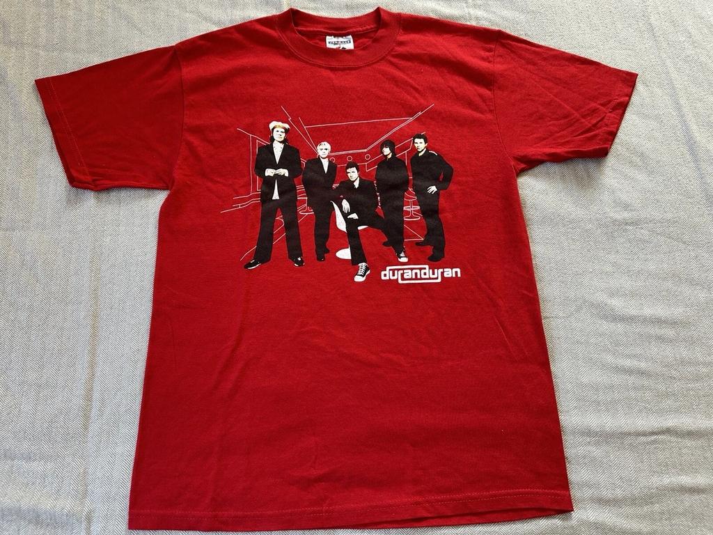 Винтажная футболка Duran Duran Y2K, концертная, рок-группа, тур, размер M, футболка группы, красная