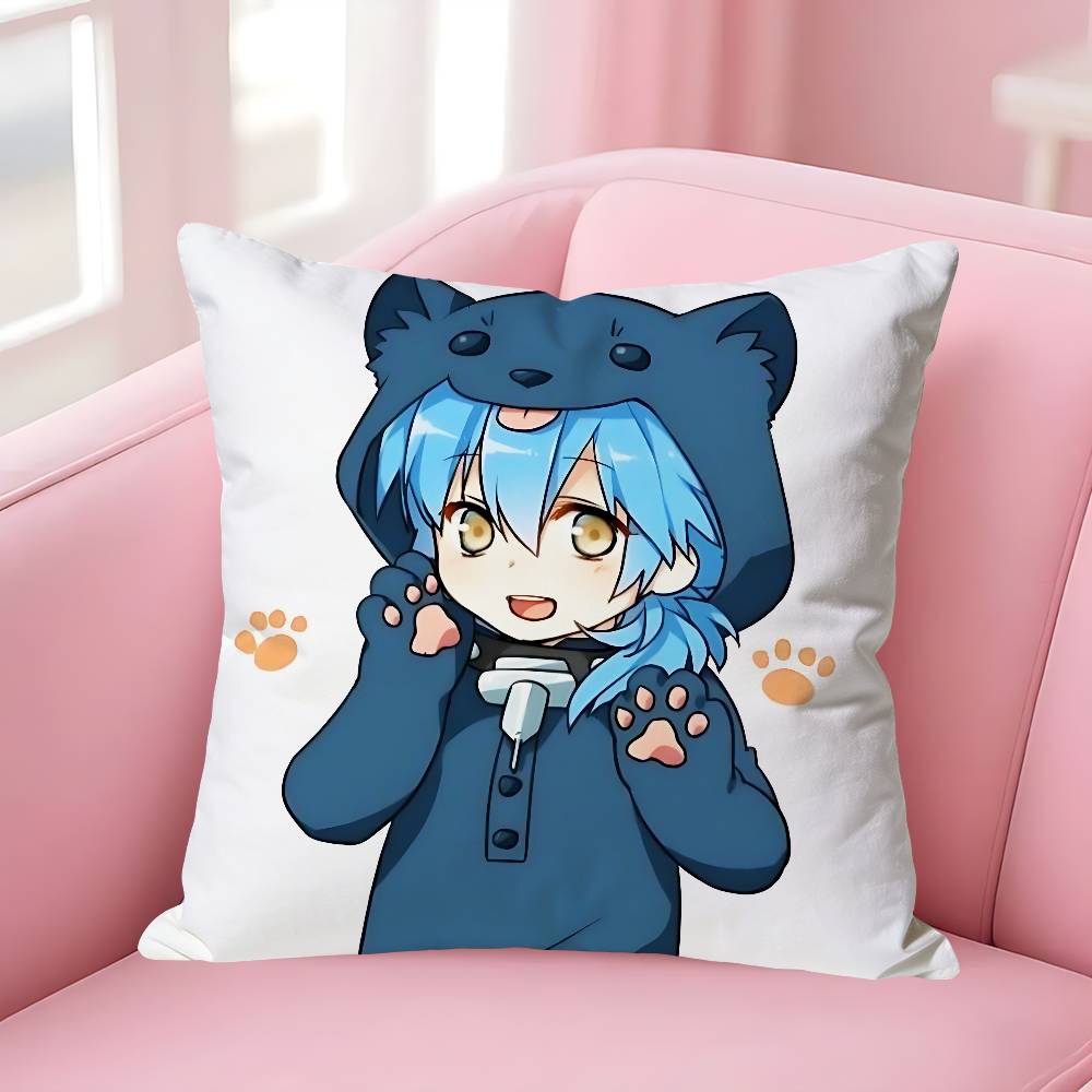 Chibi AAoba SSeragaki Pillow Cases for Bedroom Living Room Sofa Home Decor Polyester Cushion Cover with Zipper