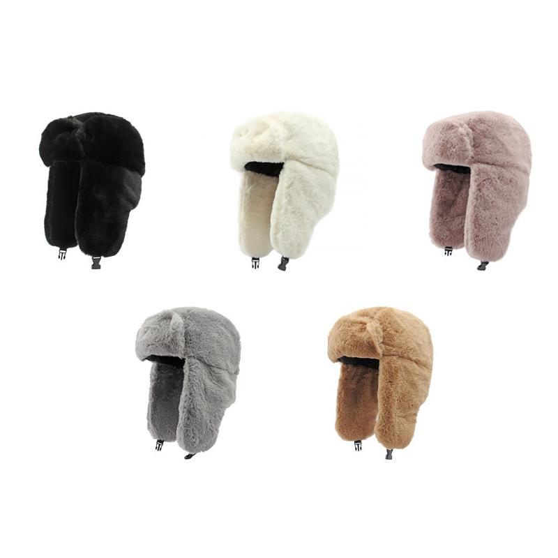Мужская шапка, уличная защита ушей, теплая шапка-бомбер, женская шапка для верховой езды, шапка из искусственного кроличьего меха, лыжная кепка с напуском