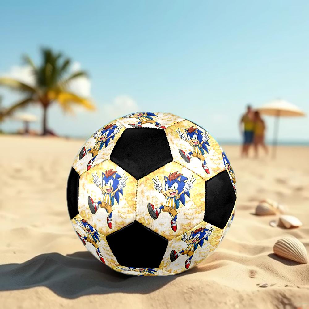 1pc Sonic The Hedgehog Football Soccer Ball Size 5 Indoor Soccer Ball Fashion Colorful Backyard Game -Great For Sports Fans Gift HE94