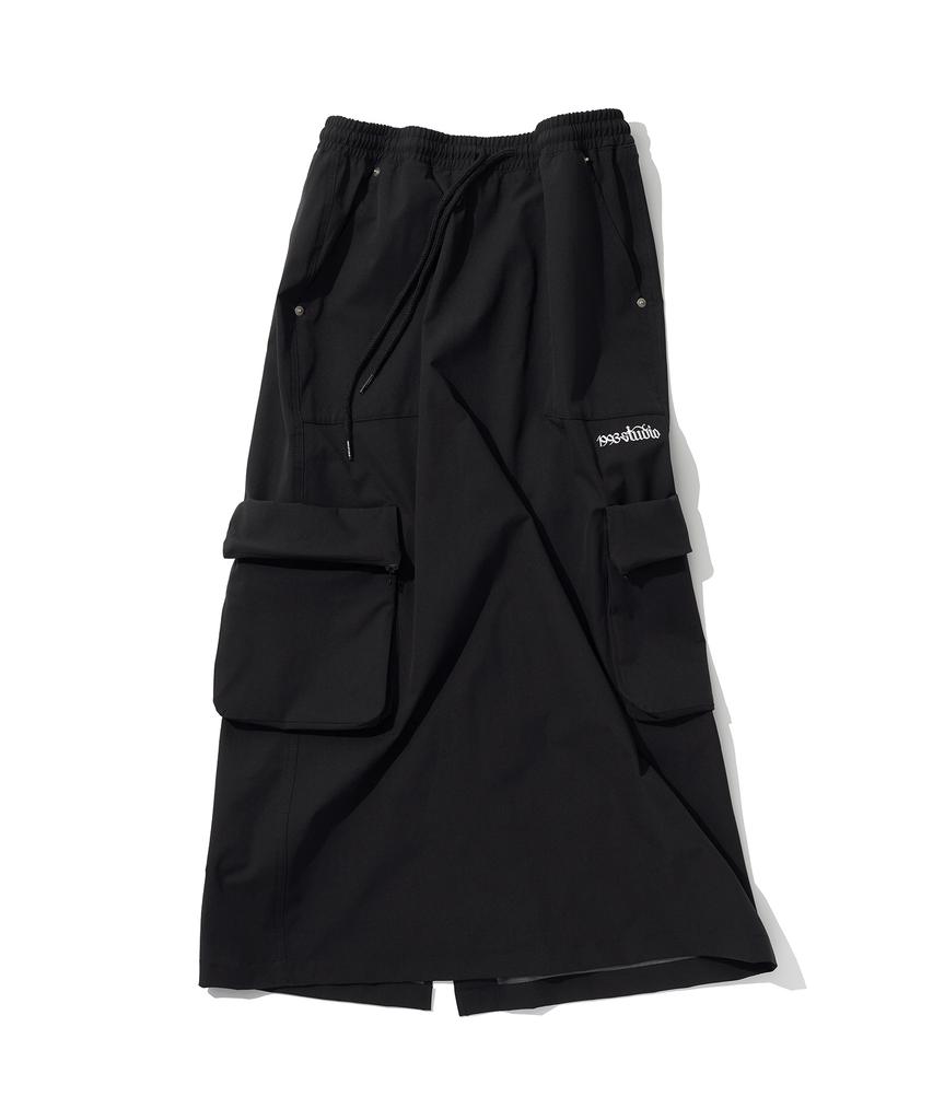 1993 Studio Wind Cargo Long Skirt_Black