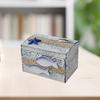 Small Jewelry Trinket Box Decorative Wooden Ornament Rustic Nautical Keepsake Storage for Beach