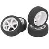 4 Pcs RC Car Tires Rubber Plastic Universal RC Car Wheel for Tamiya TT01 TT02 XV01 XV02 110 Remote