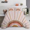 Trendy Pastel Colors Rainbow Bedding Set Baby Kids Duvet Cover 150x210 135x200 With Pillowcases And Zipper