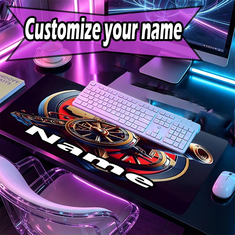Custom Name Personalized football team Pattern Mousepad, Laptop PC Desk Mat, Decorative Desk Mat for Home Keyboard Pad Gift