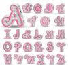 New In 26 Pink Pave A- Z Alphabet Beads Copper Love Letter Charm Fit Original 3Mm Charms Bracelet Bangle Fine Jewelry Gifts