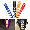 1PC Motorbike Wheel Tape On Fender Motorcycle Reflective Stickers Decor Arrow Decals Waterproof DIY