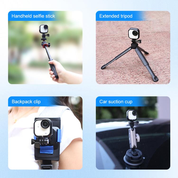 Для Insta360 GO Ultra PULUZ Пластиковая PC Рамка Адаптер Основание Крепление (черный)