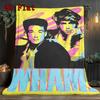 Wham! Band-inspired 2D Flat Pattern Flannel Blanket High quality All Seasons Warmth and Comfort Perfect for Christmas Gifts.PMT0914218
