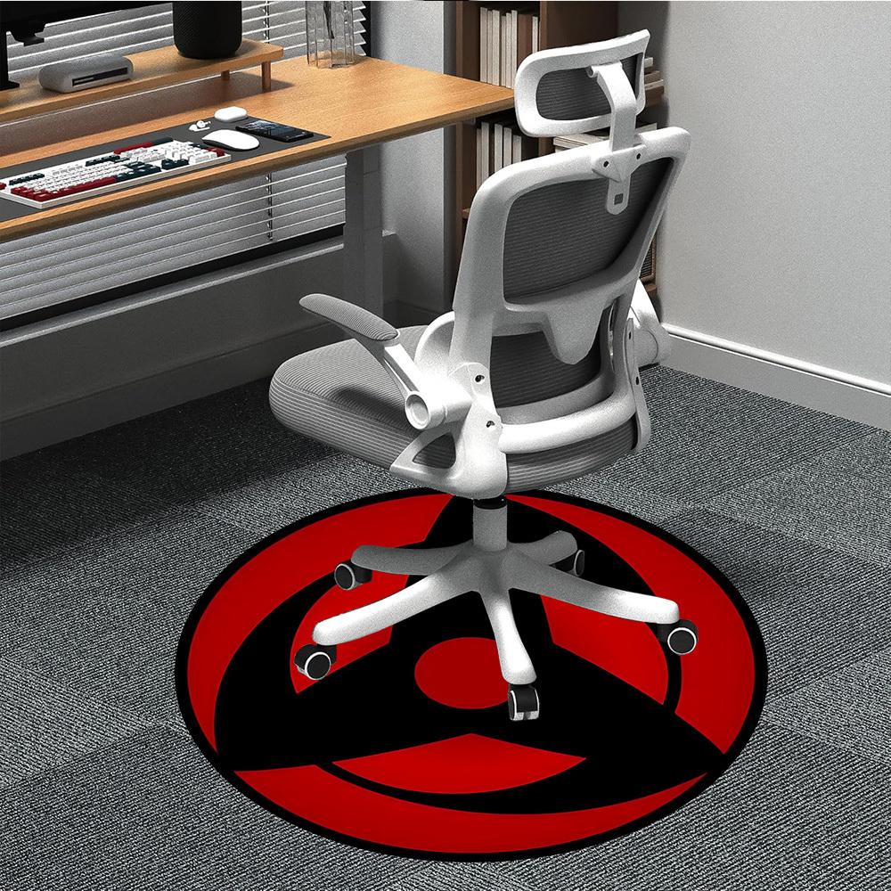 1pc Ninja Symbol Office Round Area Rug, Under Office Chairs Bedroom Living Room Home Decor a0926090