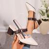 Women Sandals Solid Color Slingback Shoes Women Outdoor Designer Shoes Pointed Toe High Heels Sandals Zapatos De Mujer