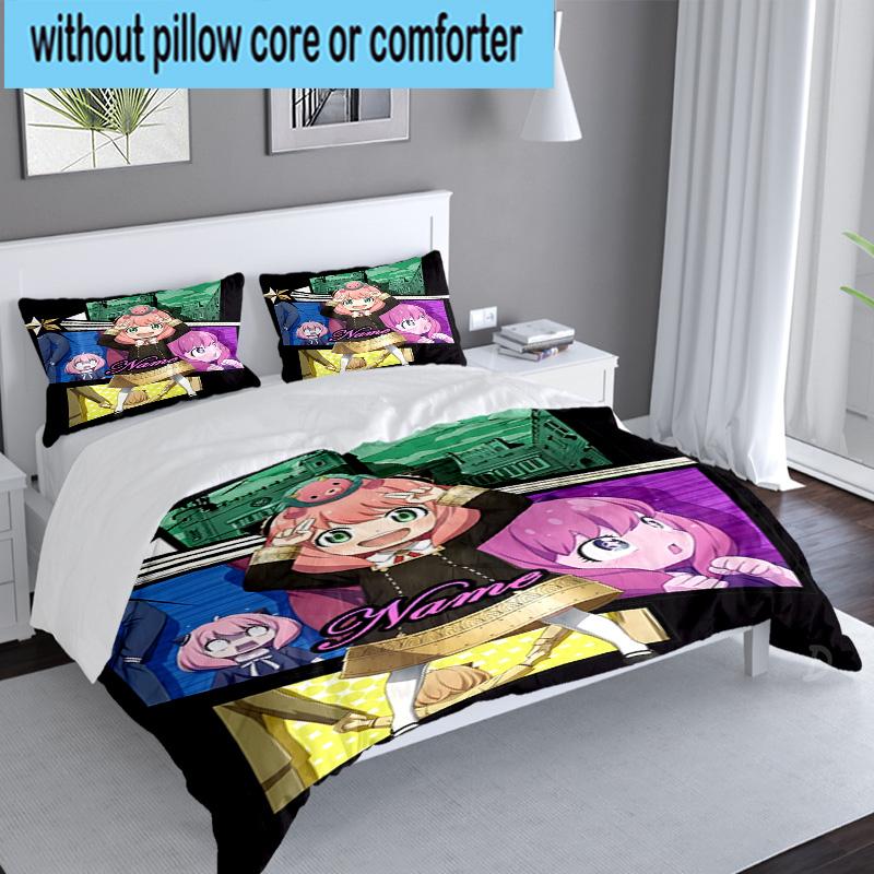 Custom Name 3PCS SPY Adventure Bedding Set, Including 1pc Duvet Cover And 2pcs Pillowcases, Suitable for dorms and bedrooms Gift