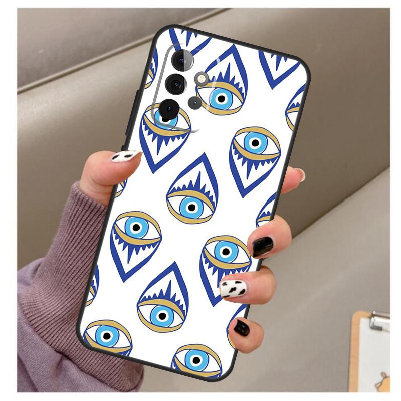 Чехол со принтом 'Счастливый глаз' и 'Синий сглаз' для Samsung Galaxy A32 A52 A12 A22 A16 A26 A36 A56 A06 A55 A35 A15 A54 A34 A14 A13 A53