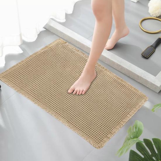 Коврик для пола Быстро впитывающий Утолщенный Быстросохнущий 3D Текстура Нескользящий Нижний Грязеулавливающий Коврик Многоцелевой Коврик для Ванной Душевой Раковины Кухни