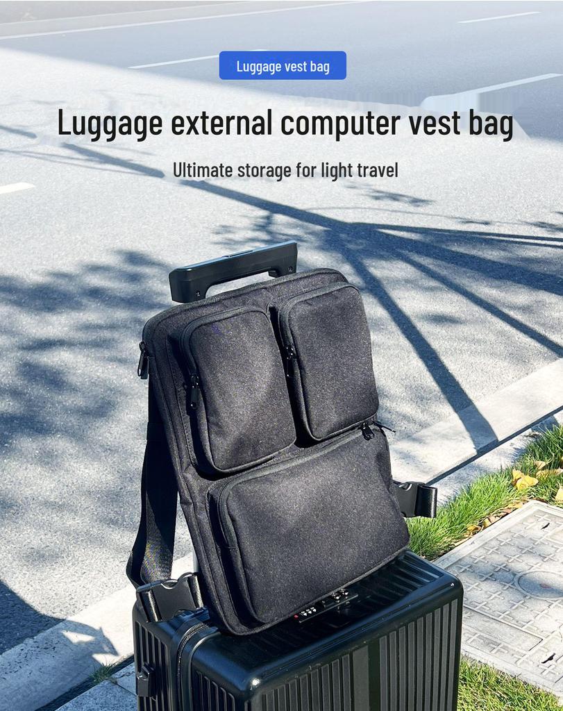 Легкий расширяемый рюкзак с жилетом-чемоданом