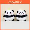 Charming Panda Plush Keychain Cute Short Plush Panda Doll Adorable Bag Accessory