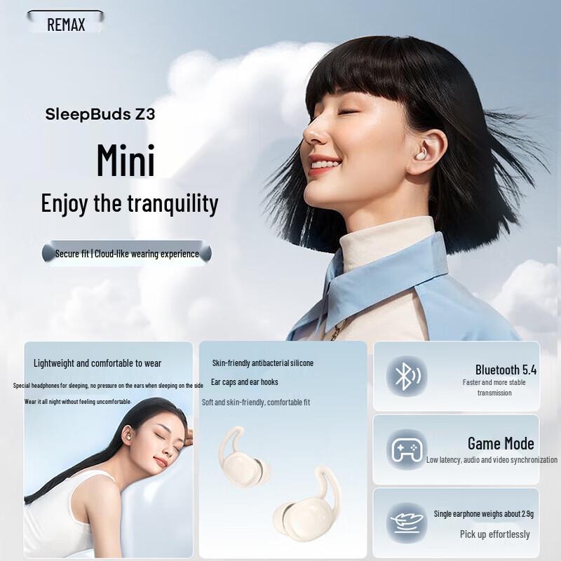 REMAX SleepBuds Z3 Wireless Noise-Cancelling Sleep Earbuds
