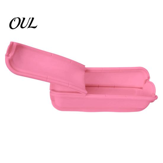 Eco Friendly Food Bag Silicone Burrito Holder, Foldable Wraps Storage Box for Sandwich Hot Dog, Holder Collapsible Sushi Roll Container Picnic Travel,