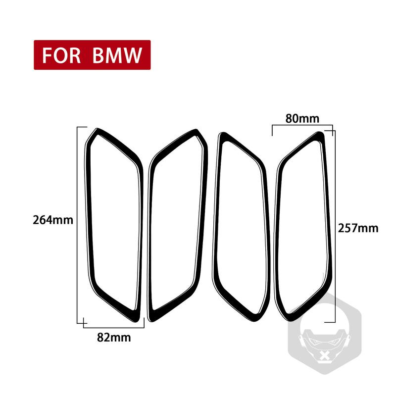 For BMW 3 Series G20 G28 325li 330d 335 - Door Handle Frame Tuning Soft Piano Black Sticker Car Interior Accessories