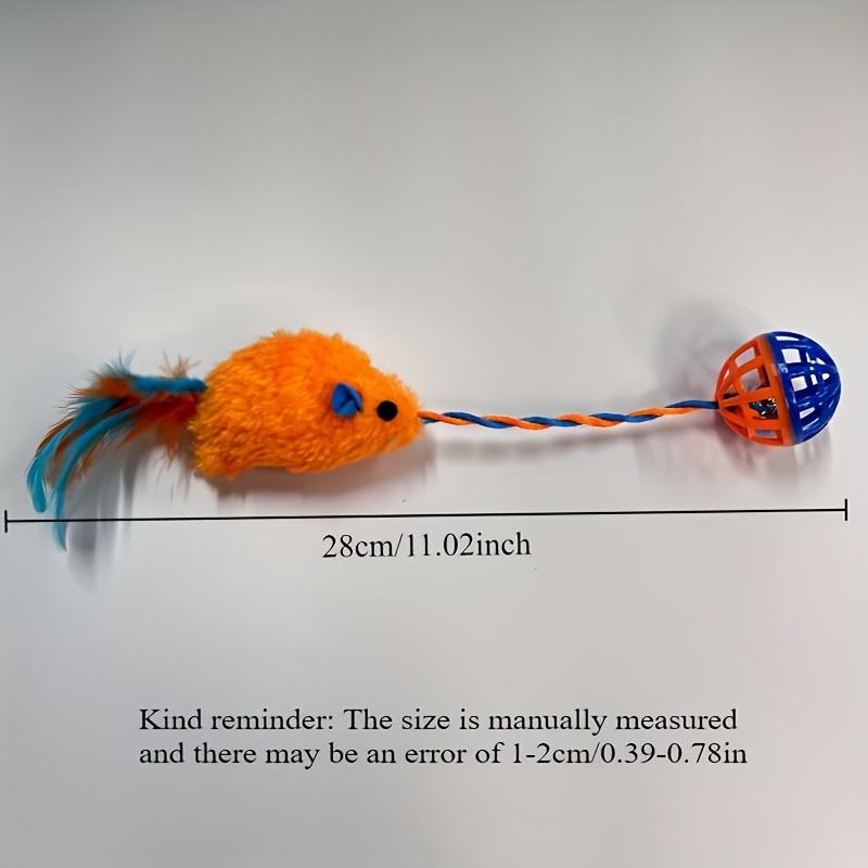 1 шт. Игрушки для кошек Плюшевая мышь Игрушка для дразнения кошек Шарики Пластиковые колокольчики Питомцы Пищащие игрушки Тренировка Питомца Интерактивные игрушки Товары для кошек