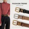 Four Seasons Available New Women'S Anti Fleece Matte Leather Women'S Belt Cowhide Retro Luxury Style Paired With Skirts, Jeans, Belt