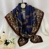 Women Fashion Square Vintage Print Satin Neckerchief Sun-Proof Scarf Scarves Shawl High Quality 1PC 90*90cm