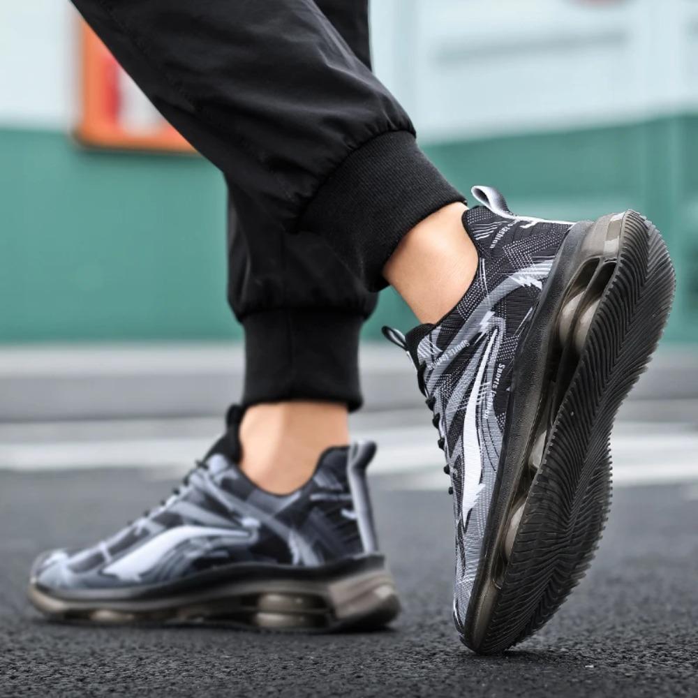 Men's Fashion Basketball Shoes with Air Cushions, Comfortable and Non-Slip, Breathable and Shock-Absorbing, S Outdoor Activities