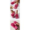 Европейские и американские женские летние шлепанцы с цветочным декором Macaron Dazzle Color Flat Bottom Beach Slippers Breathable