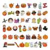 Outdoor Halloween Sticker 50 Pcs Stickers, Gothic Style Waterproof Spooky Pumpkin Bat Ghost Witch Holiday Gifts for Kids Teens Adults